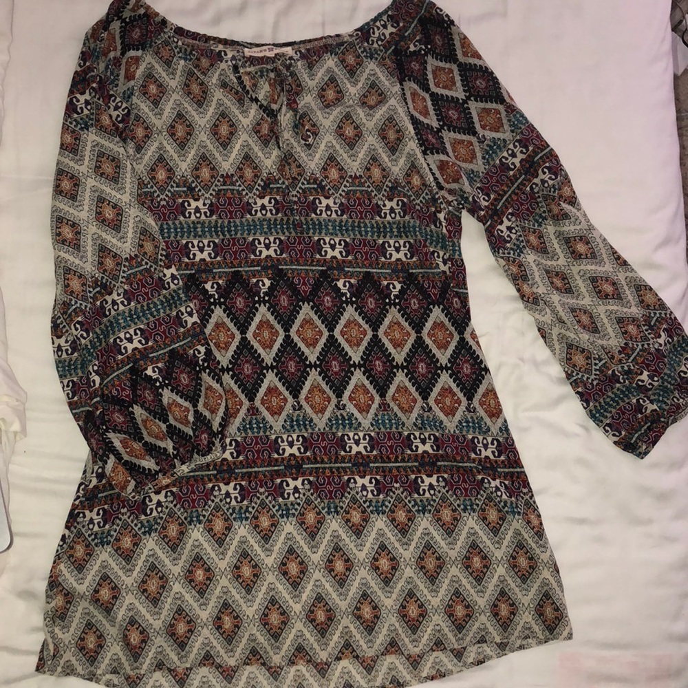 Patterned shift dress